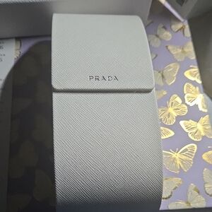 Prada Ivory Leather Accessory Case